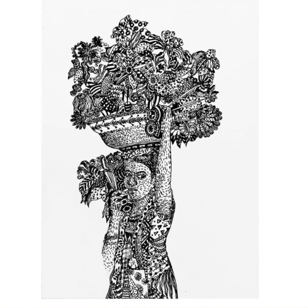 Madhubani Art Sketch Aesthetic Beauty