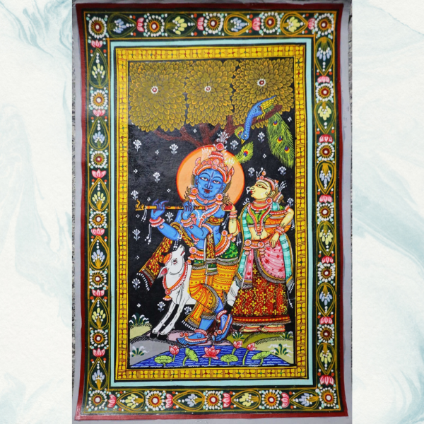 Pattachitra Art: Krishna Radha Dancing Tale