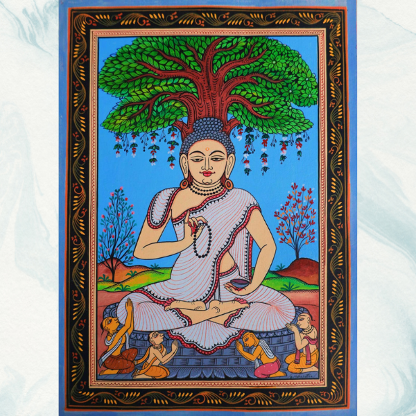 Pattachitra Art: Lord Buddha in Meditation