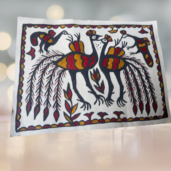 Sohrai Art – Peacocks Motif