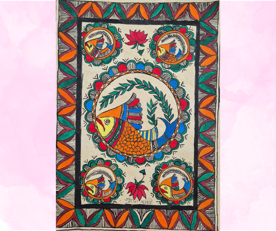 Handmade Madhubani Art – The Sacred Fish