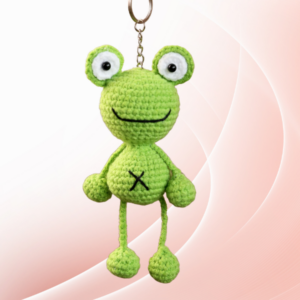 Handmade Crochet Key Ring - Frog
