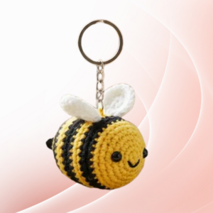 Handmade Crochet Key Ring - Bee