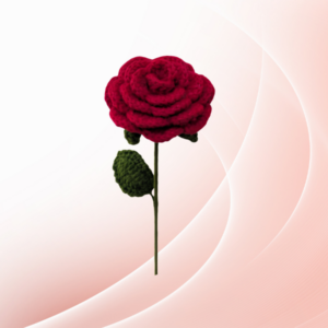 Handmade Crochet Key Flower - Rose