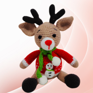 Handmade Crochet Plush Toy Reindeer