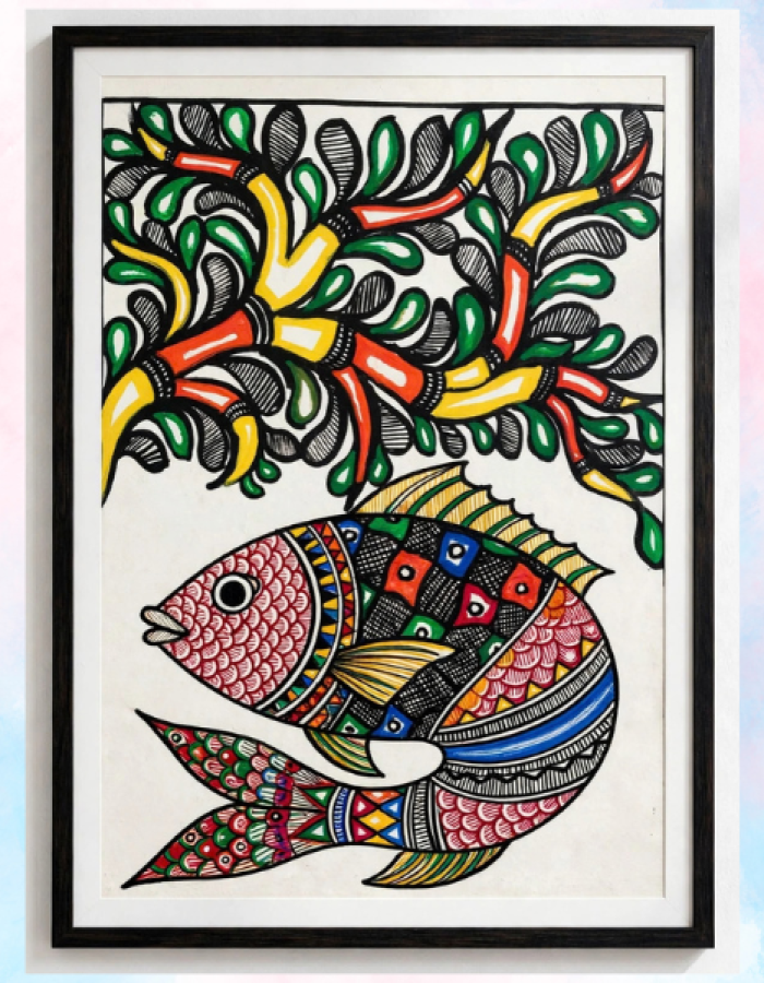 Handmade Madhubani Art – Matsya Avtar